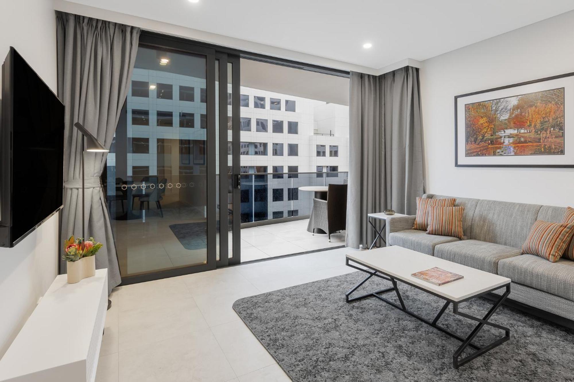 Meriton Suites แคนเบอร์รา ภายนอก รูปภาพ Living room